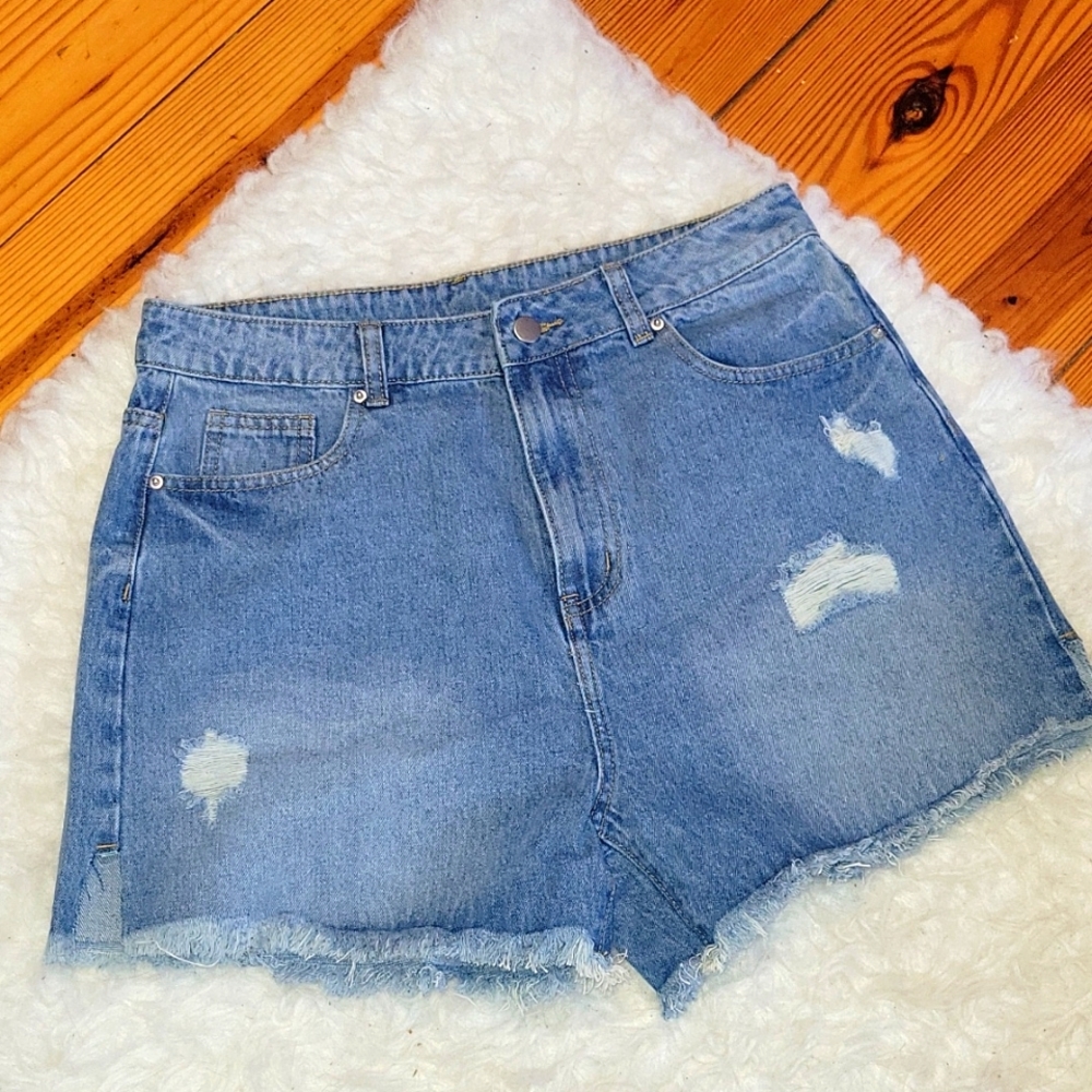 Distressed Jean Shorts